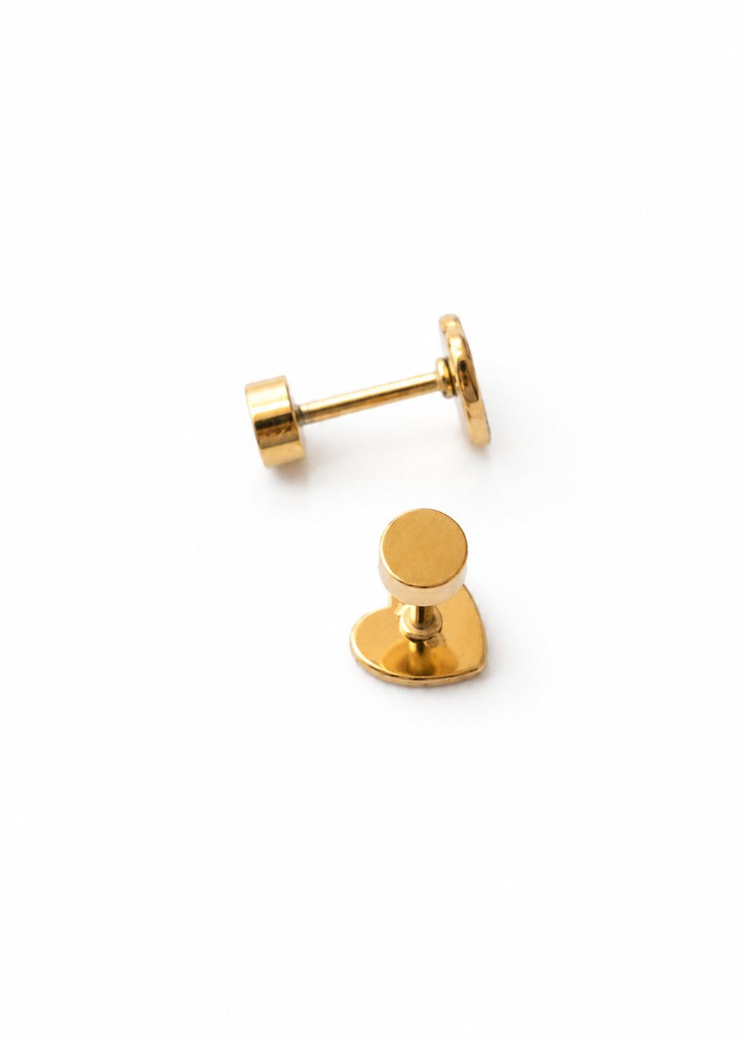 Studs Oorbellen - Organisch Hart