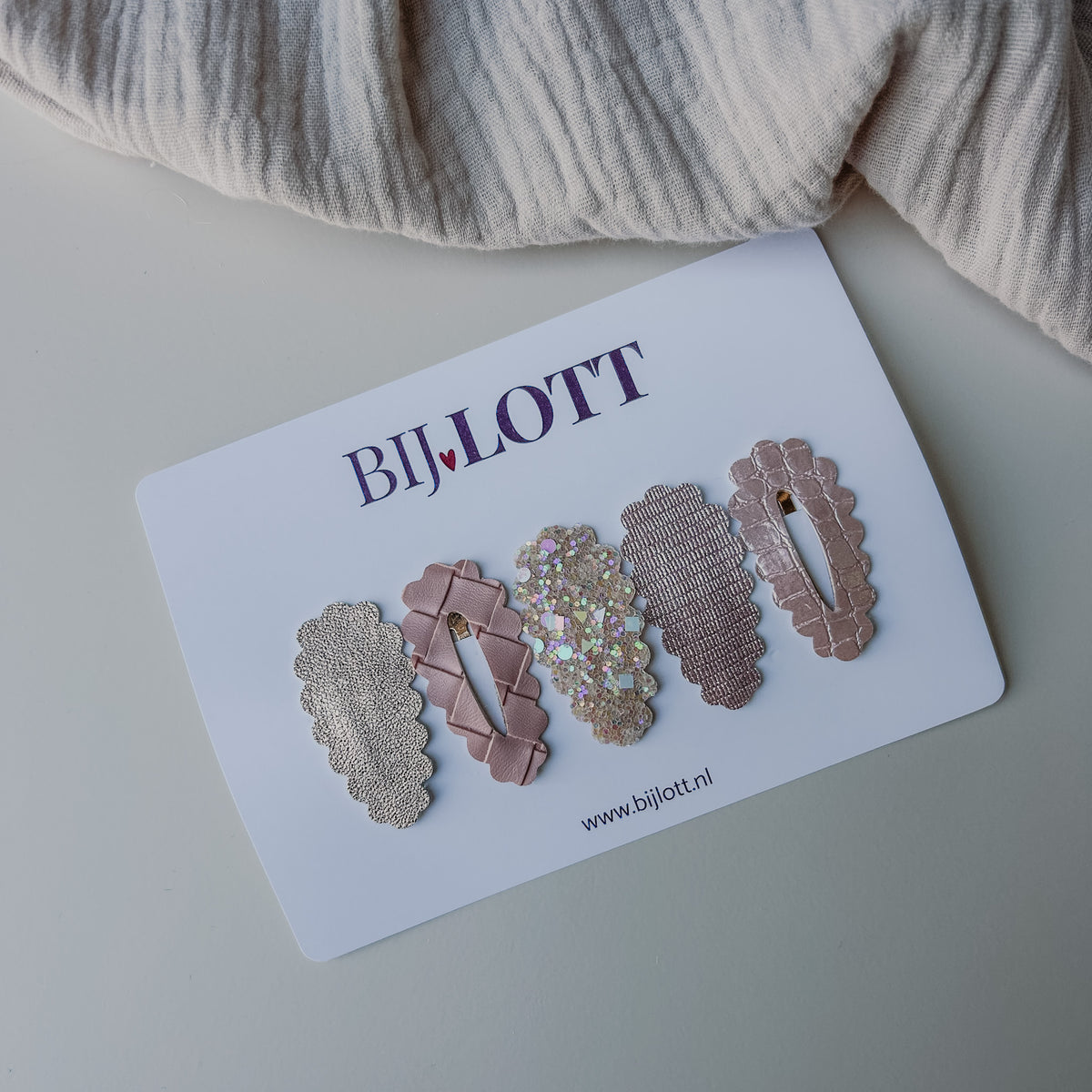 Gemixt haarsetje - Lottie blush
