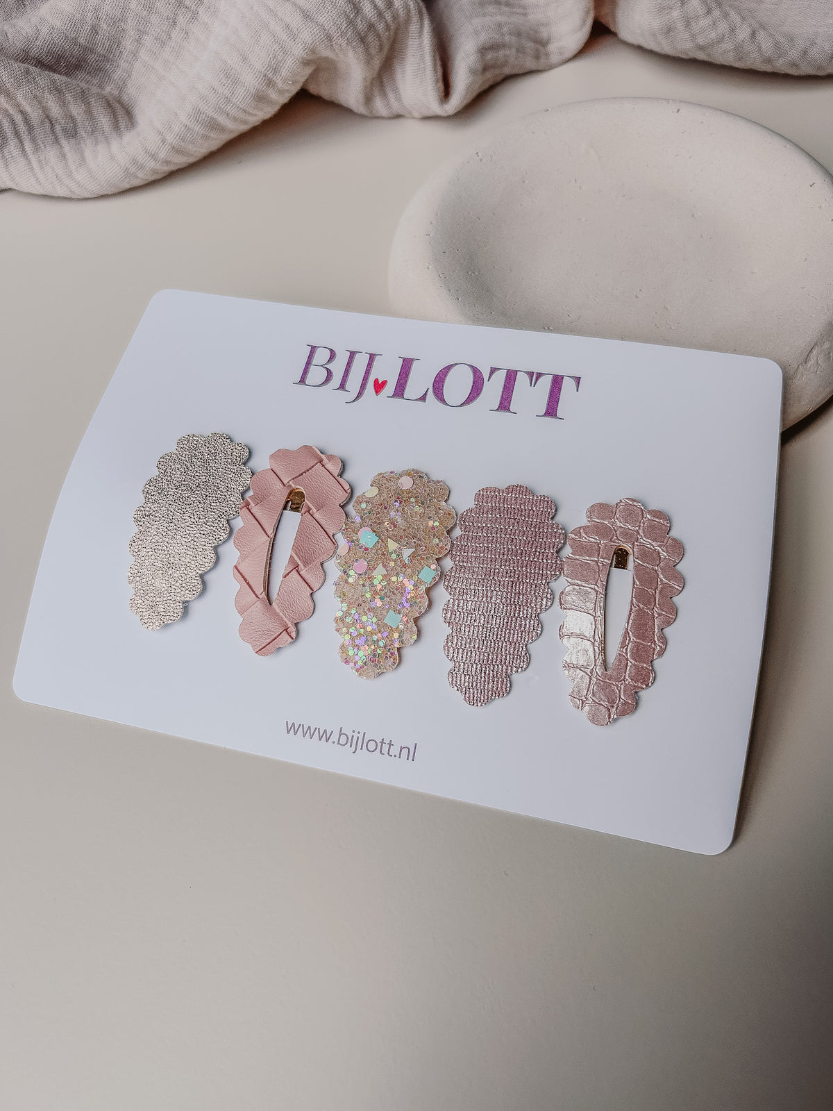 Gemixt haarsetje - Lottie blush