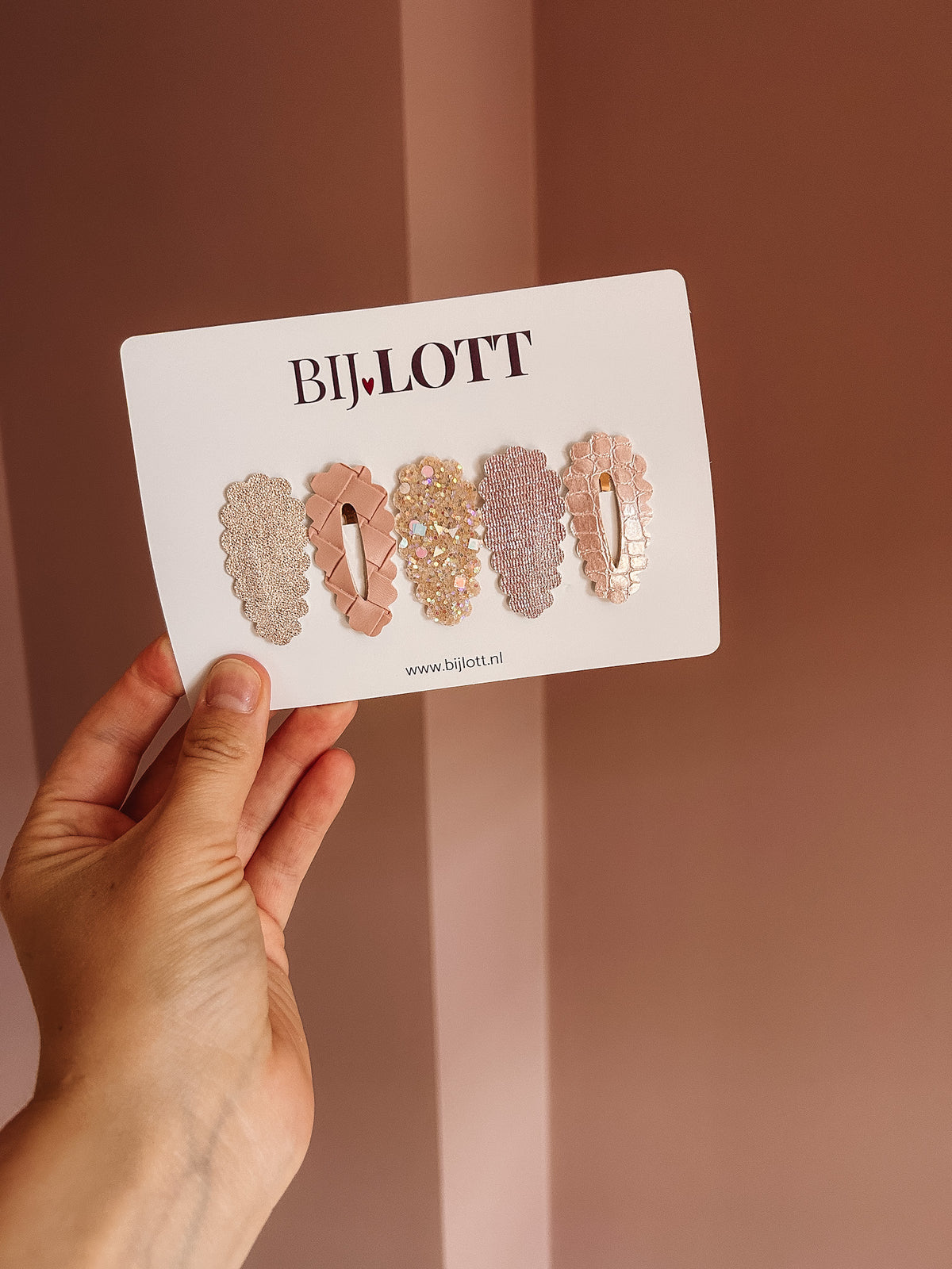 Gemixt haarsetje - Lottie blush