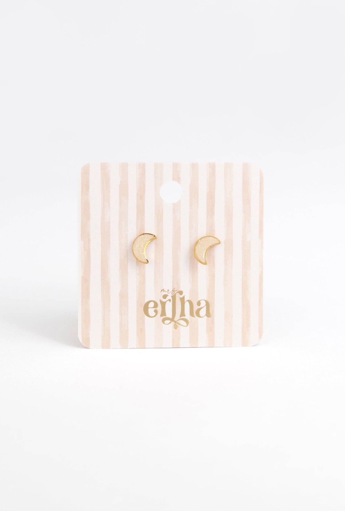 Studs Oorbellen - Glanzende Maan